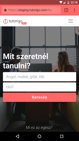 Mobile view of tutorigo